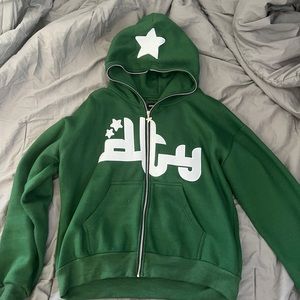 Green Divide The Youth Full Zip Up Hoodie